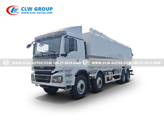 Shacman 8x4 440HP Bulk Feed Transport Truck with 20tons Carbon Steel Tank and Hydraulic Unloading System