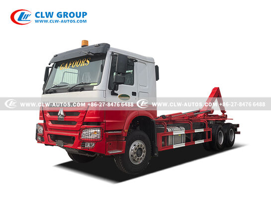 Sinotruk HOWO RHD 6x4 25-Ton Hydraulic Hook Lift Truck with Weichai 400HP Engine and RHD HW76 Cabin
