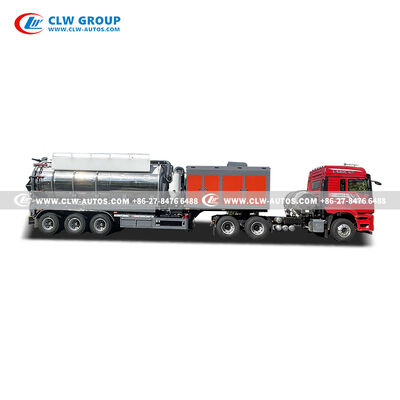 25m³ 316 Stainless Steel Vacuum Tank Semi-Trailer with Italian JUROP PVT700 Vacuum Pump and High-Pressure Washing System