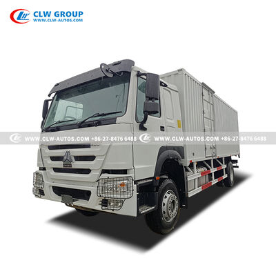 Sinotruk HOWO 300HP 4x2 Box Cargo Truck with Enclosed Cargo Box – Heavy-Duty Van for Logistics & Freight
