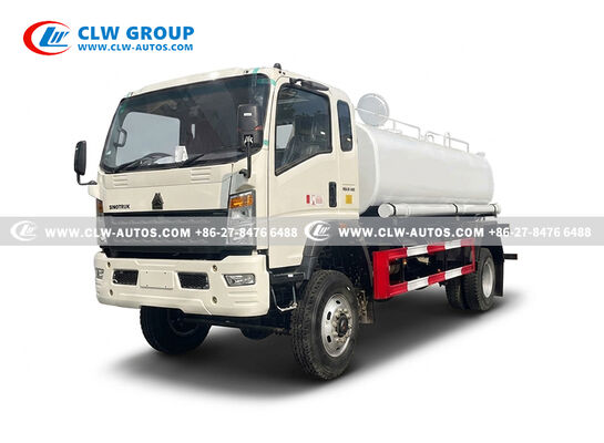 Sinotruk HOWO 4×4 All-Wheel Drive Water Sprinkler Truck with 10,000-liter Capacity and Yuchai 160HP Engine