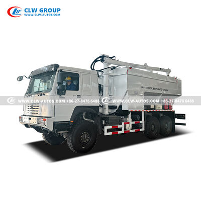 Sinotruk HOWO 8x4 ANFO Explosive Mixing Truck with 400HP WEICHAI Engine, 15-18m³ Stainless Steel Material Box, and PLC Digital Control System