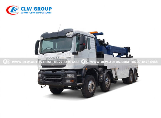 HOWO 8X4 30 Ton Rotary Wrecker Truck with 360° Rotatable Boom and Dual 15-Ton Hydraulic Winches