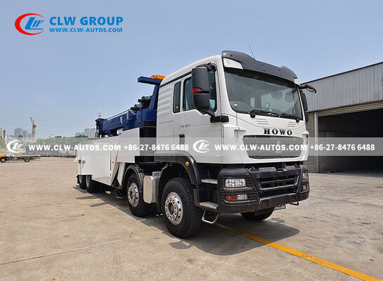 HOWO 8X4 30 Ton Rotary Wrecker Truck with 360° Rotatable Boom and Dual 15-Ton Hydraulic Winches