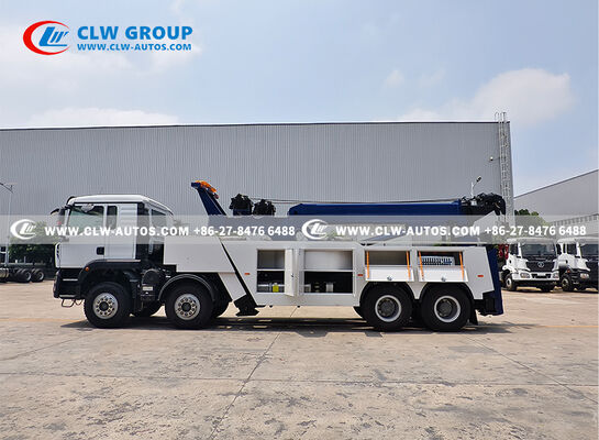 HOWO 8X4 30 Ton Rotary Wrecker Truck with 360° Rotatable Boom and Dual 15-Ton Hydraulic Winches