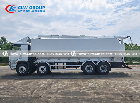 Shacman 8x4 440HP Bulk Feed Transport Truck with 20tons Carbon Steel Tank and Hydraulic Unloading System