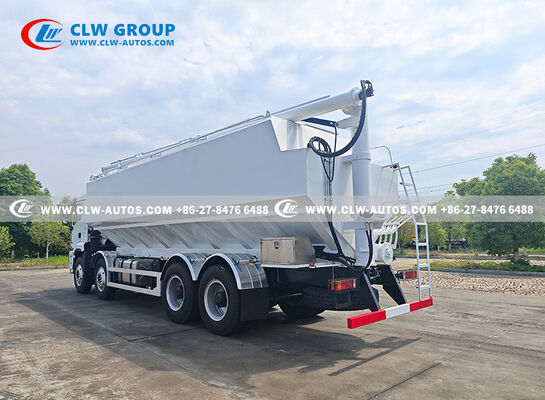 Shacman 8x4 440HP Bulk Feed Transport Truck with 20tons Carbon Steel Tank and Hydraulic Unloading System