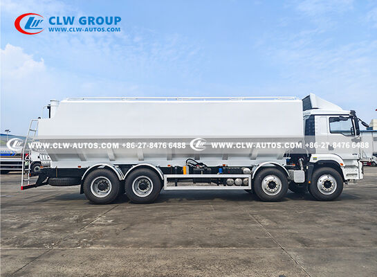 Shacman 8x4 440HP Bulk Feed Transport Truck with 20tons Carbon Steel Tank and Hydraulic Unloading System