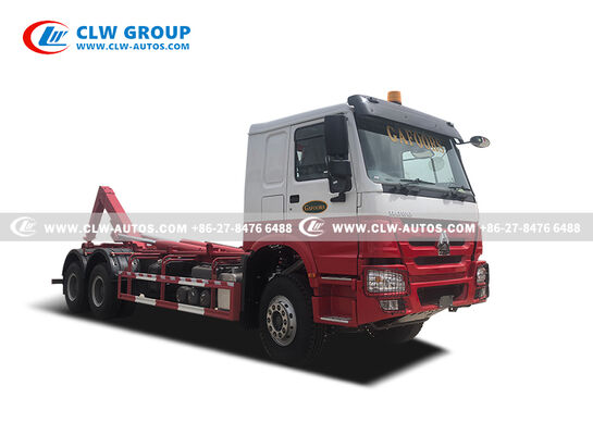 Sinotruk HOWO RHD 6x4 25-Ton Hydraulic Hook Lift Truck with Weichai 400HP Engine and RHD HW76 Cabin