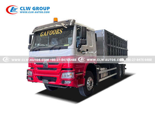 Sinotruk HOWO RHD 6x4 25-Ton Hydraulic Hook Lift Truck with Weichai 400HP Engine and RHD HW76 Cabin