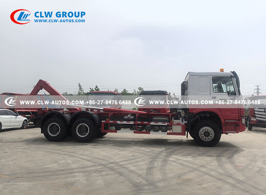 Sinotruk HOWO RHD 6x4 25-Ton Hydraulic Hook Lift Truck with Weichai 400HP Engine and RHD HW76 Cabin