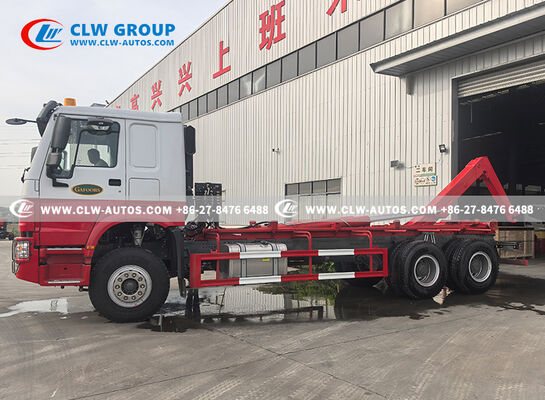 Sinotruk HOWO RHD 6x4 25-Ton Hydraulic Hook Lift Truck with Weichai 400HP Engine and RHD HW76 Cabin