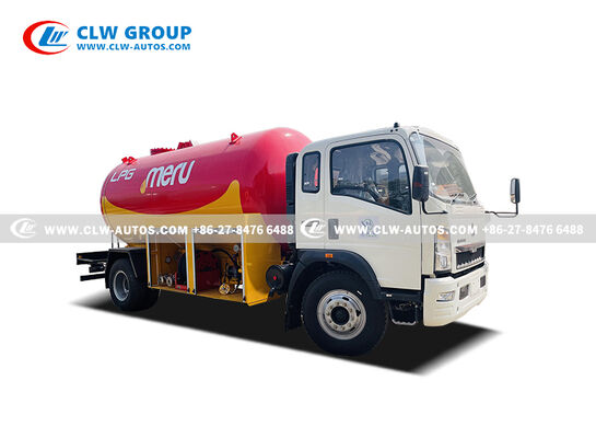 Sinotruk HOWO 4x2 15,000L LPG Bobtail Truck with CORKEN Z2000 Pump and Q345R Steel Tank for Heavy-Duty Propane Delivery