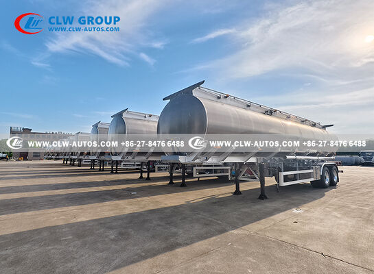 38000L Capacity 3-Compartment Aluminum Alloy Fuel Tank Semi-Trailer for Bulk Fuel Transport