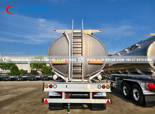 38000L Capacity 3-Compartment Aluminum Alloy Fuel Tank Semi-Trailer for Bulk Fuel Transport