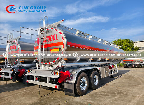 38000L Capacity 3-Compartment Aluminum Alloy Fuel Tank Semi-Trailer for Bulk Fuel Transport