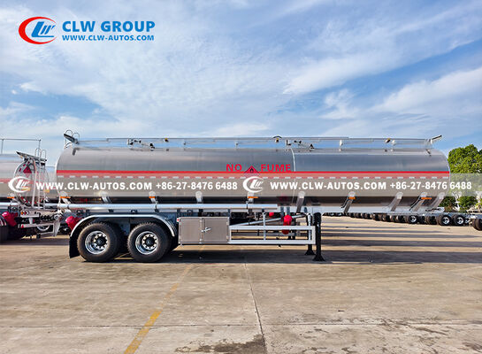 38000L Capacity 3-Compartment Aluminum Alloy Fuel Tank Semi-Trailer for Bulk Fuel Transport