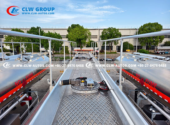 38000L Capacity 3-Compartment Aluminum Alloy Fuel Tank Semi-Trailer for Bulk Fuel Transport