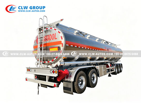 38000L Capacity 3-Compartment Aluminum Alloy Fuel Tank Semi-Trailer for Bulk Fuel Transport