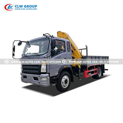 HOWO 5 Ton Knuckle Boom Crane Truck for Dual Lifting & Hauling