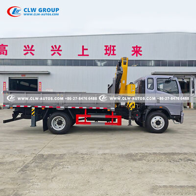 HOWO 5 Ton Knuckle Boom Crane Truck for Dual Lifting & Hauling
