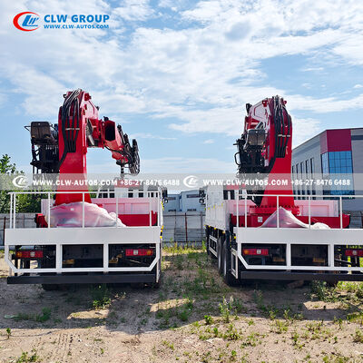 Shacman 8x4 Truck Mounted Knuckle Boom Crane with Brick grab