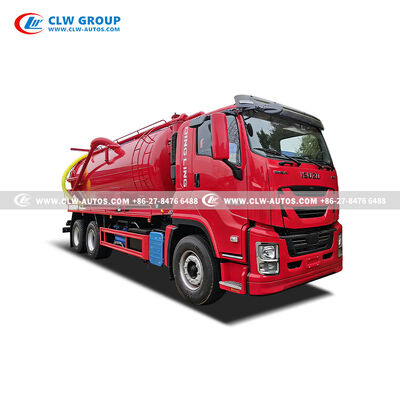 ISUZU 6x4 Sewage Suction Truck with 15-20m³ Carbon Steel Tank and High-Efficiency Vacuum Suction System
