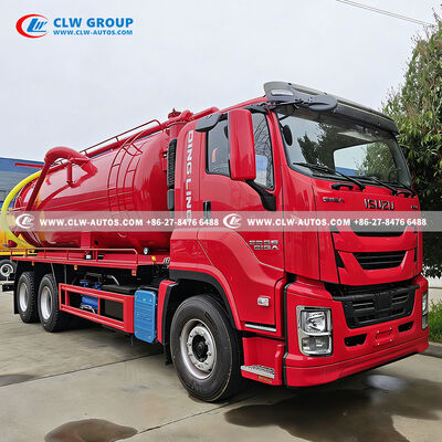 ISUZU 6x4 Sewage Suction Truck with 15-20m³ Carbon Steel Tank and High-Efficiency Vacuum Suction System