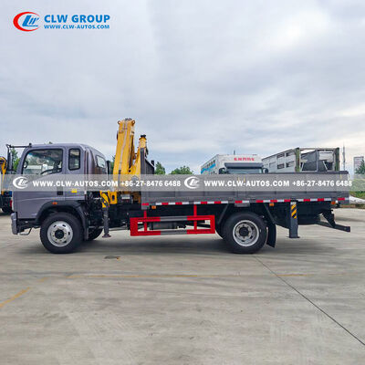Sinotruk HOWO 4x2 5-Ton Knuckle Boom Crane Truck with 360° Rotation and 4.5m Cargo Box for Algeria