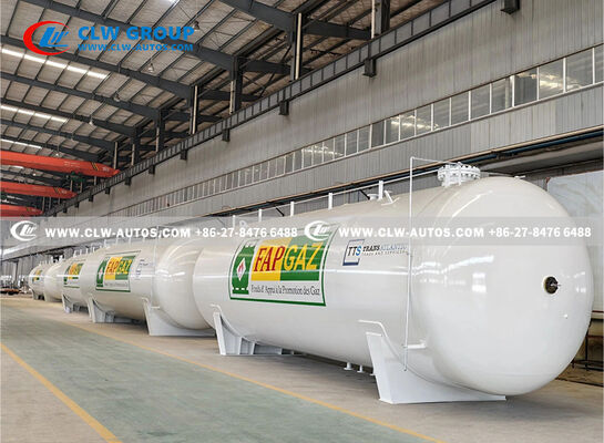 50CBM 25Ton Carbon Steel Horizontal LPG Storage Tank for Conakry Guinea