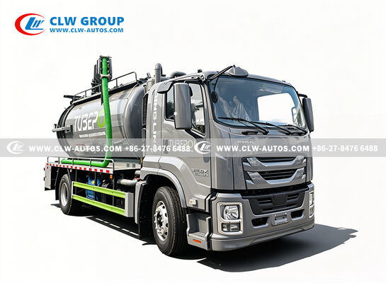 I-SUZU 13m³ Sewer Cleaning Truck with SK-30S Water-Ring Vacuum Pump