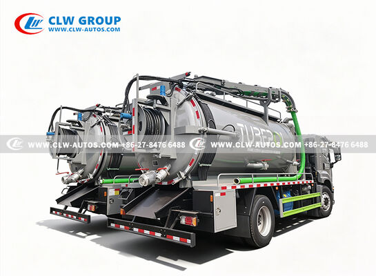 I-SUZU 13m³ Sewer Cleaning Truck with SK-30S Water-Ring Vacuum Pump