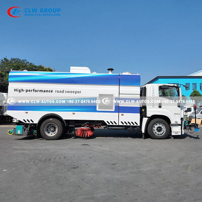 ISUZU FVR 4x2 12m³ Sweeper Truck with 240HP Euro VI Engine, Full-Width Magnetic Strip, and 65km/h Sweeping Speed for Highways & Airports