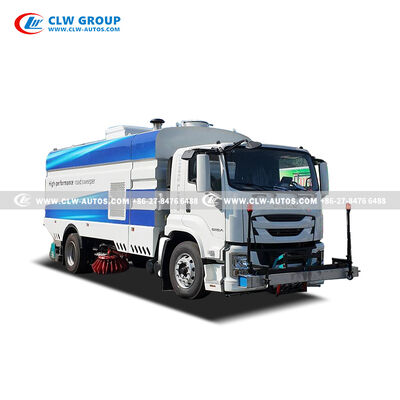 ISUZU FVR 4x2 12m³ Sweeper Truck with 240HP Euro VI Engine, Full-Width Magnetic Strip, and 65km/h Sweeping Speed for Highways & Airports