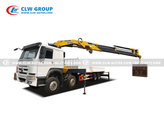 Sinotruk HOWO 8x4 20-Ton Knuckle Boom Crane Truck with 360° Rotation and Multi-Segment Articulated Folding Boom