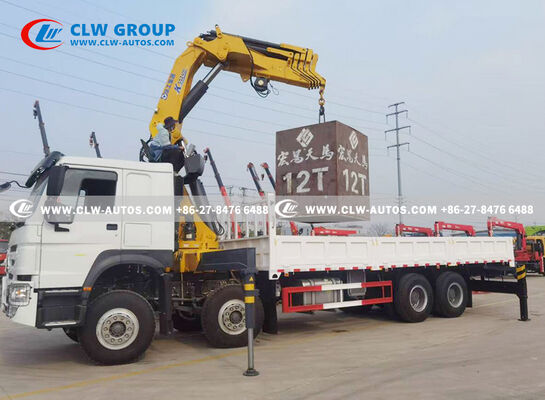 Sinotruk HOWO 8x4 20-Ton Knuckle Boom Crane Truck with 360° Rotation and Multi-Segment Articulated Folding Boom