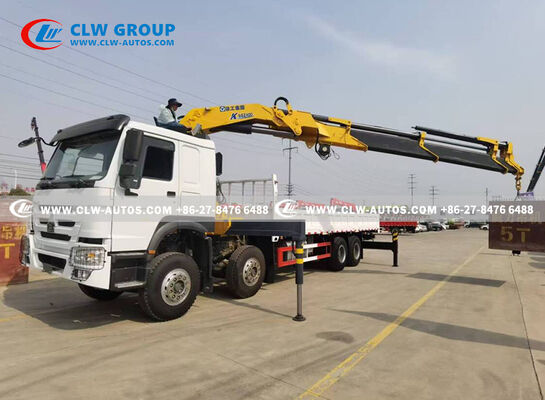 Sinotruk HOWO 8x4 20-Ton Knuckle Boom Crane Truck with 360° Rotation and Multi-Segment Articulated Folding Boom