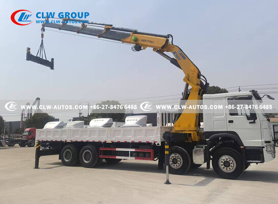 Sinotruk HOWO 8x4 20-Ton Knuckle Boom Crane Truck with 360° Rotation and Multi-Segment Articulated Folding Boom