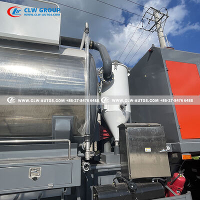 25m³ 316 Stainless Steel Vacuum Tank Semi-Trailer with Italian JUROP PVT700 Vacuum Pump and High-Pressure Washing System