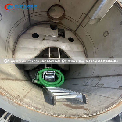 25m³ 316 Stainless Steel Vacuum Tank Semi-Trailer with Italian JUROP PVT700 Vacuum Pump and High-Pressure Washing System