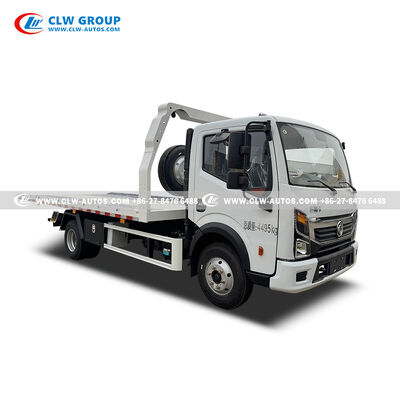 Dongfeng 4x2 4-Ton Flatbed Wrecker Truck with 4-Ton Hydraulic Winch, 2.5-Ton Rear Towing Arm & Complete Rescue Tools