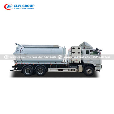 15m³ CNG Vacuum Sewage Suction Truck with Jurop Vacuum Pump for Municipal Sewer Dredging