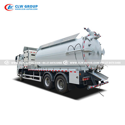 15m³ CNG Vacuum Sewage Suction Truck with Jurop Vacuum Pump for Municipal Sewer Dredging