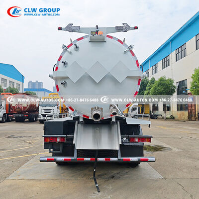 15m³ CNG Vacuum Sewage Suction Truck with Jurop Vacuum Pump for Municipal Sewer Dredging