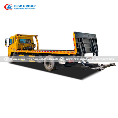 Dongfeng Tianlong 4x2 Wrecker Truck with 8-10 Ton Winch and One-to-Two Towing Capability Featuring Full Sliding & Tilting Flatbed