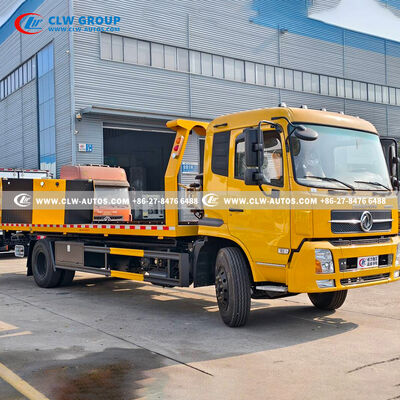 Dongfeng Tianlong 4x2 Wrecker Truck with 8-10 Ton Winch and One-to-Two Towing Capability Featuring Full Sliding & Tilting Flatbed