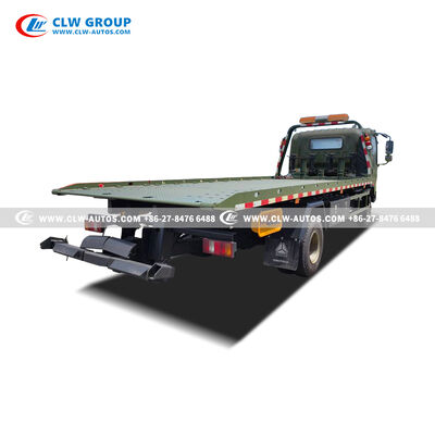 Sinotruk HOWO 4x2 6-Ton Flatbed Wrecker with 5-Ton Winch and Multi-Valve Control Tow Truck
