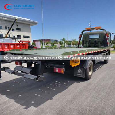 Sinotruk HOWO 4x2 6-Ton Flatbed Wrecker with 5-Ton Winch and Multi-Valve Control Tow Truck