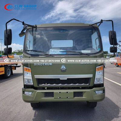 Sinotruk HOWO 4x2 6-Ton Flatbed Wrecker with 5-Ton Winch and Multi-Valve Control Tow Truck