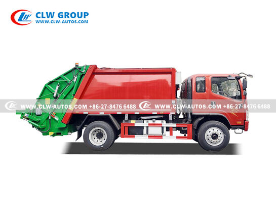 FAW Jiefang Tiger VH 4x2 8m³ Compactor Garbage Truck with PLC Hydraulic Control and High-Pressure Hydraulic Compaction